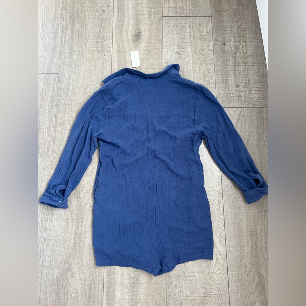 NWT Z Supply Maven Gauze Romper in Dark Indigo Size Small - Picture 13 of 13